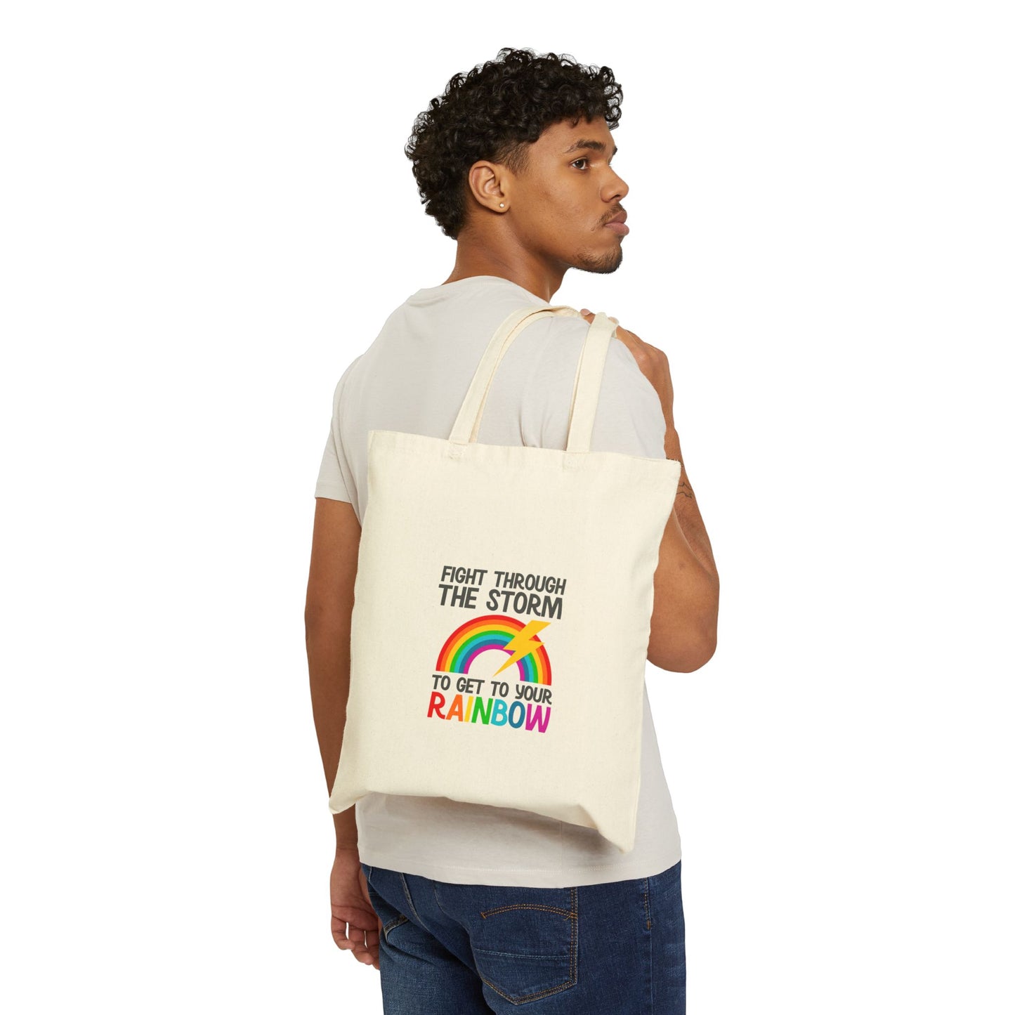 “Fight Through the Storm” Tote Bag