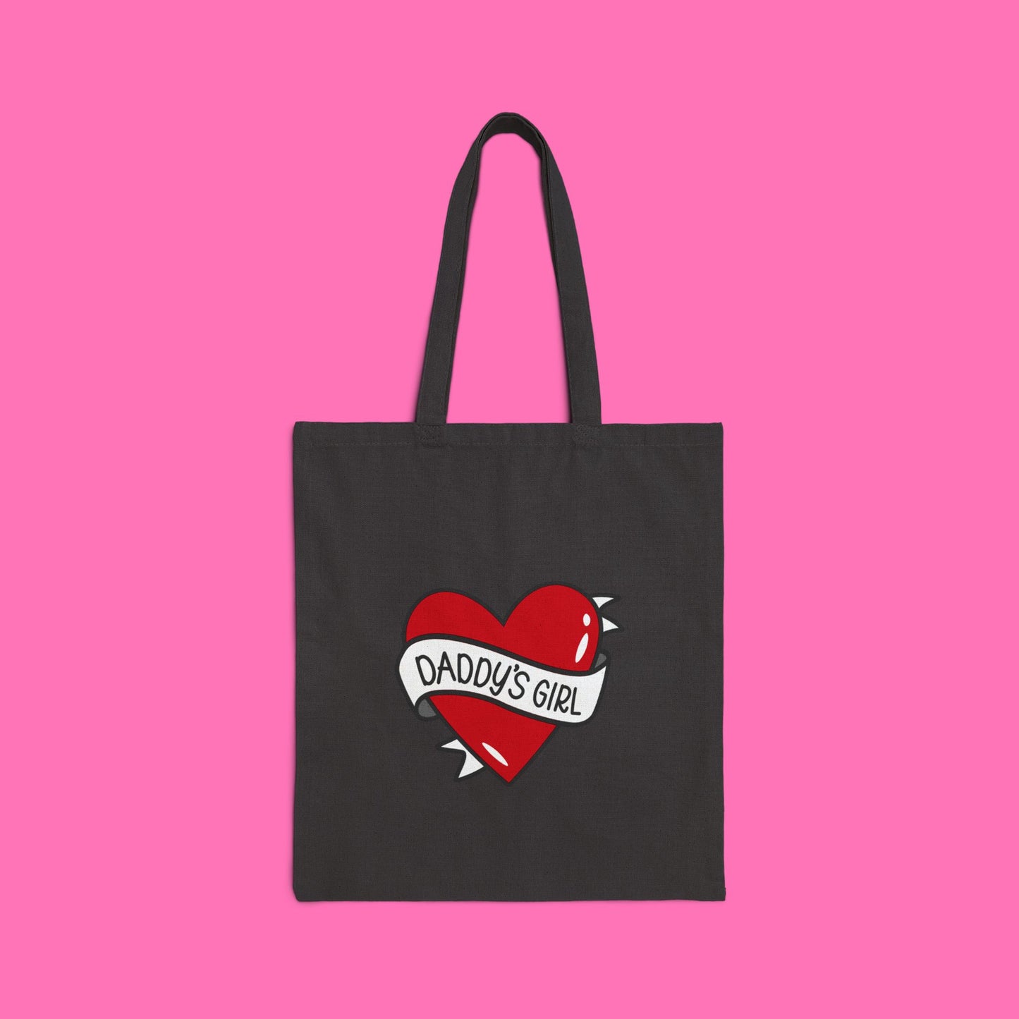 Daddy’s Girl” Cotton Canvas Tote Bag