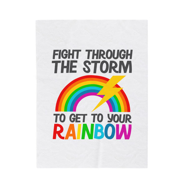 Fight Through The Storm Velveteen Plush Blanket