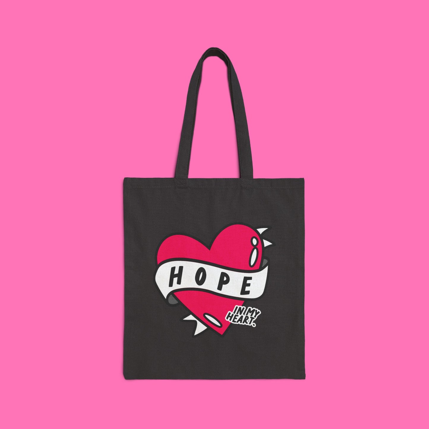 “Hope in My Heart” Cotton Canvas Tote Bag