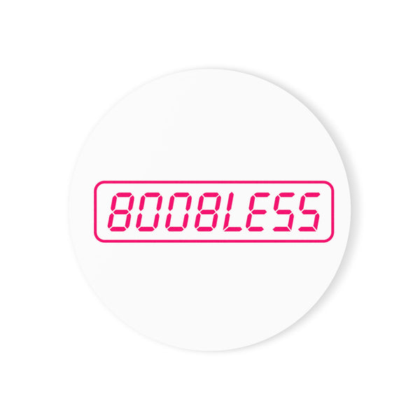 Boobless Cork Back Coaster