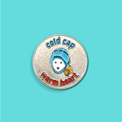 Cold Cap, Warm Heart Enamel Pin