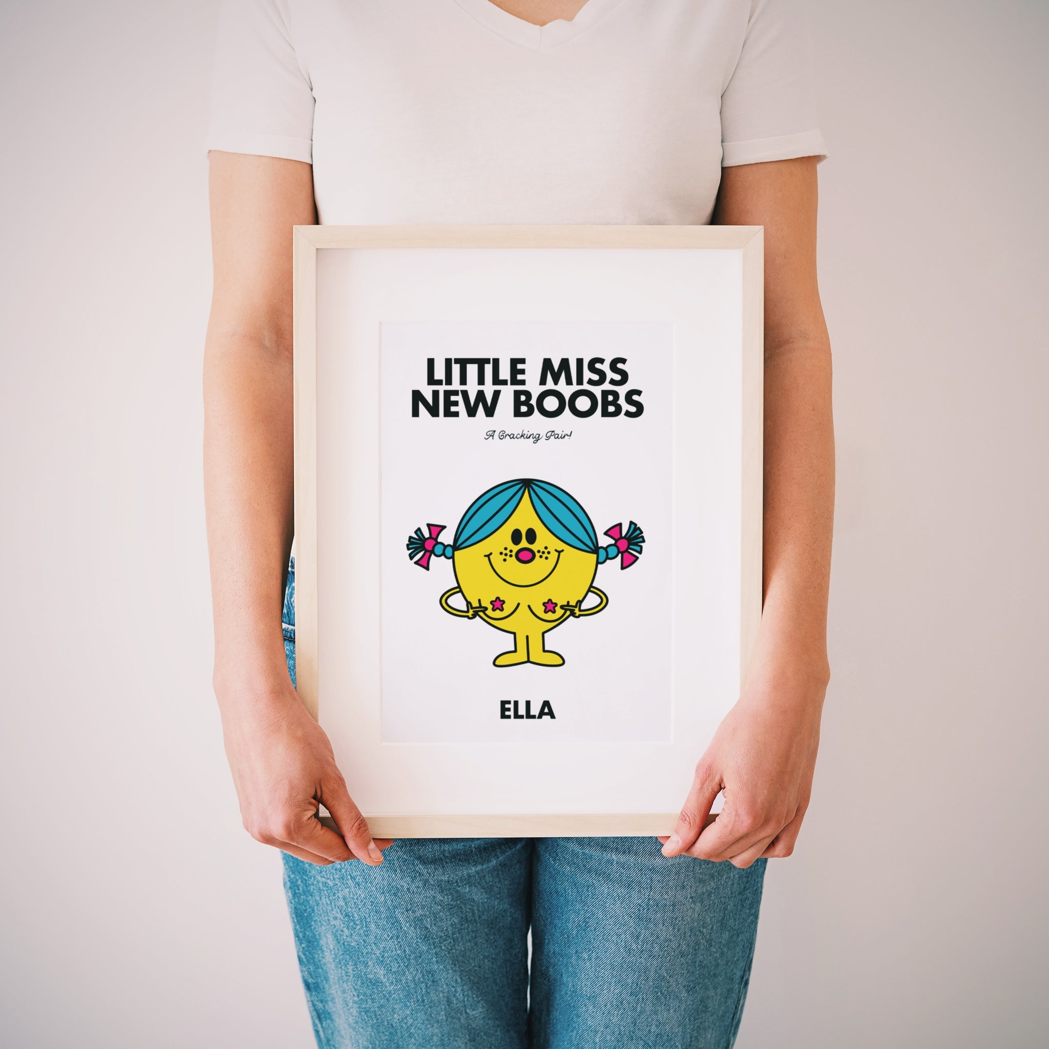 Little Miss New Boobs Personalised Print