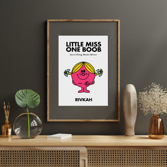 Little Miss One Boob Personalised Print