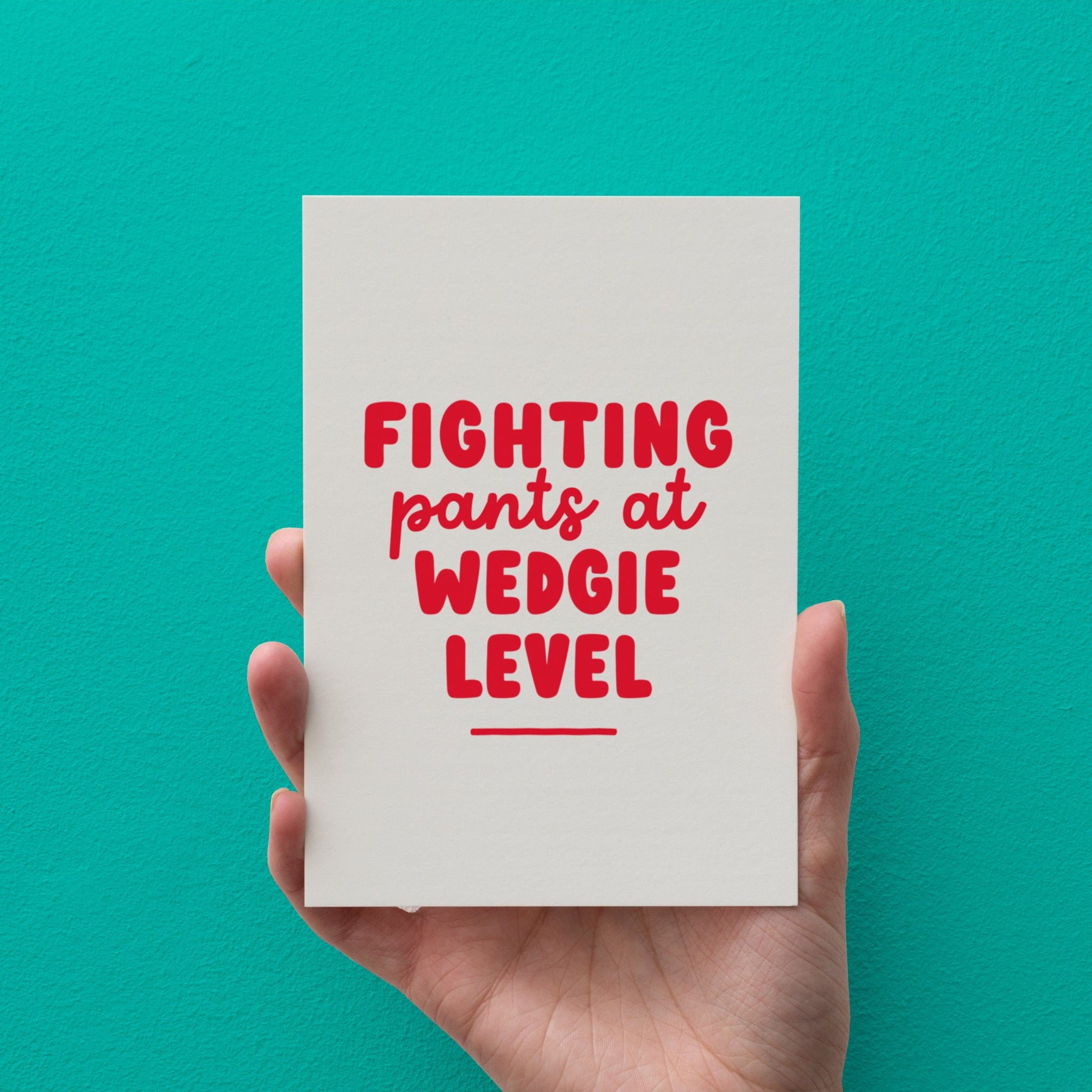 Fighting Pants At Wedgie Level