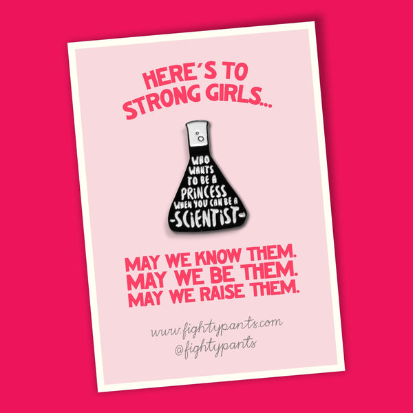 Girl Scientist enamel pin